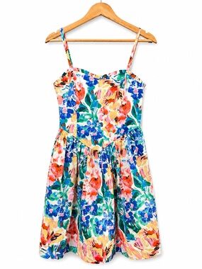 Free Assembly Floral Sundress NWT Size Small Colorful Summer Dress Strappy Midi